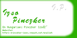 izso pinczker business card